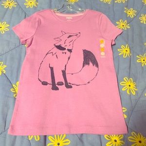 Gymboree Sz 6 Purple T-shirt Glitter Fox New w tag